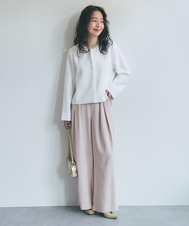 【RISA監修・ミントグリーン追加・5サイズあり】2タックワイドパンツ