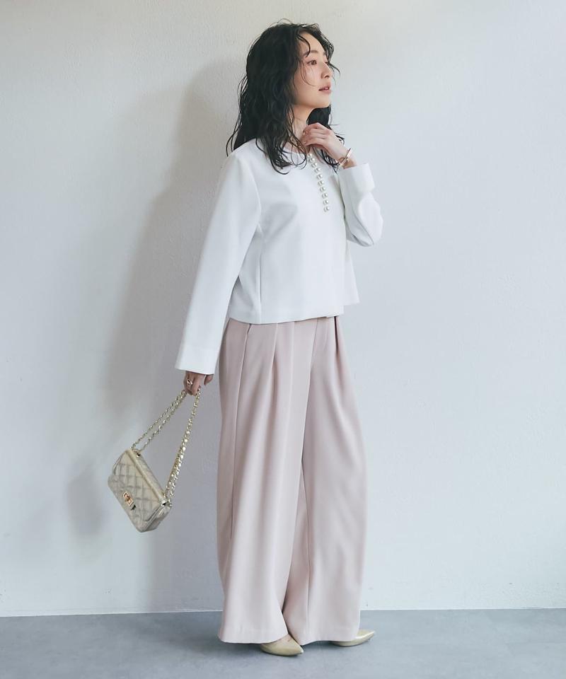 【RISA監修・ミントグリーン追加・5サイズあり】2タックワイドパンツ