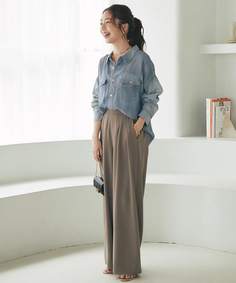【RISA監修・ミントグリーン追加・5サイズあり】2タックワイドパンツ