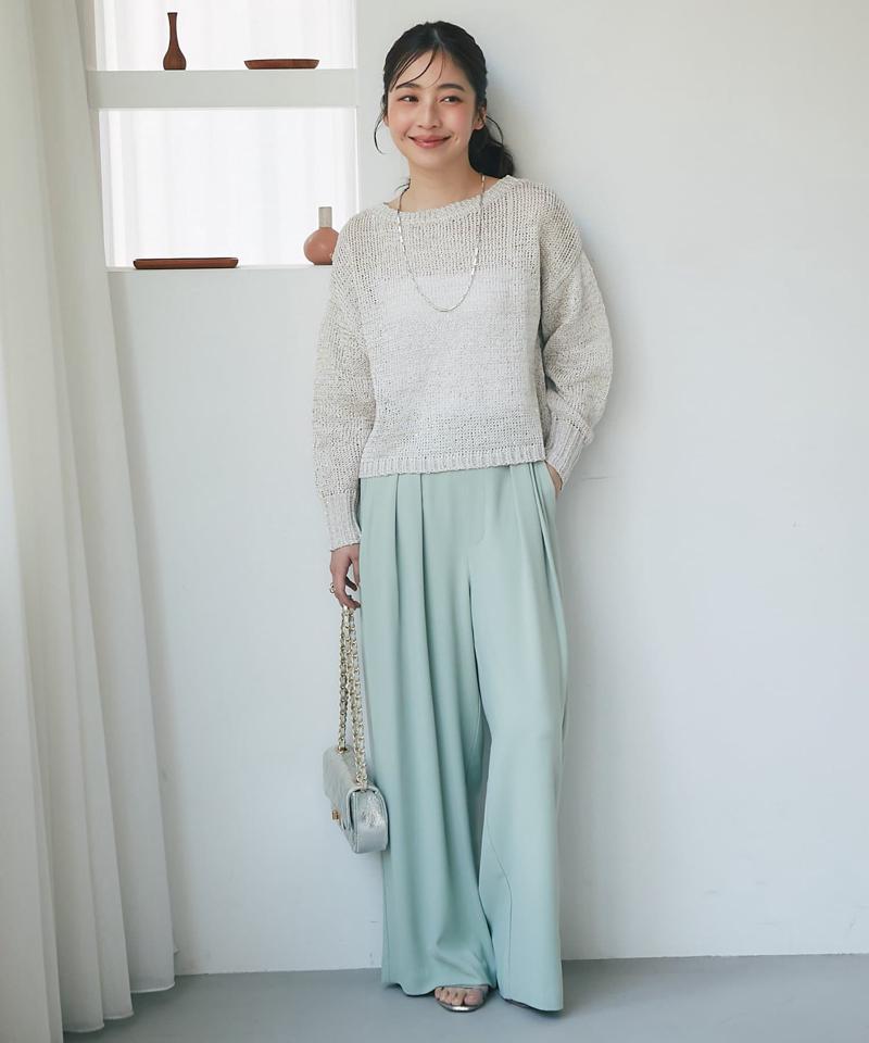 【RISA監修・ミントグリーン追加・5サイズあり】2タックワイドパンツ