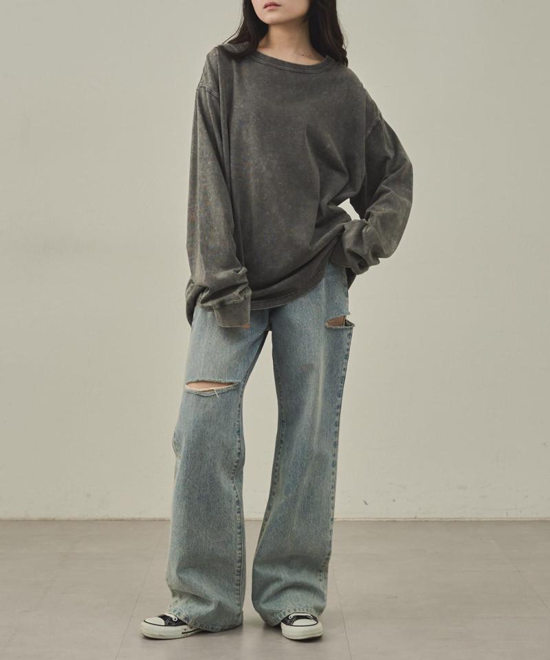 【paradigm】バイオ加工クルーネックフェードT