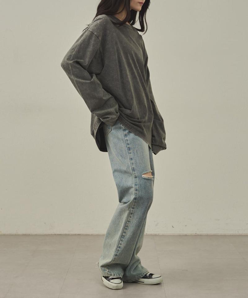 【paradigm】バイオ加工クルーネックフェードT