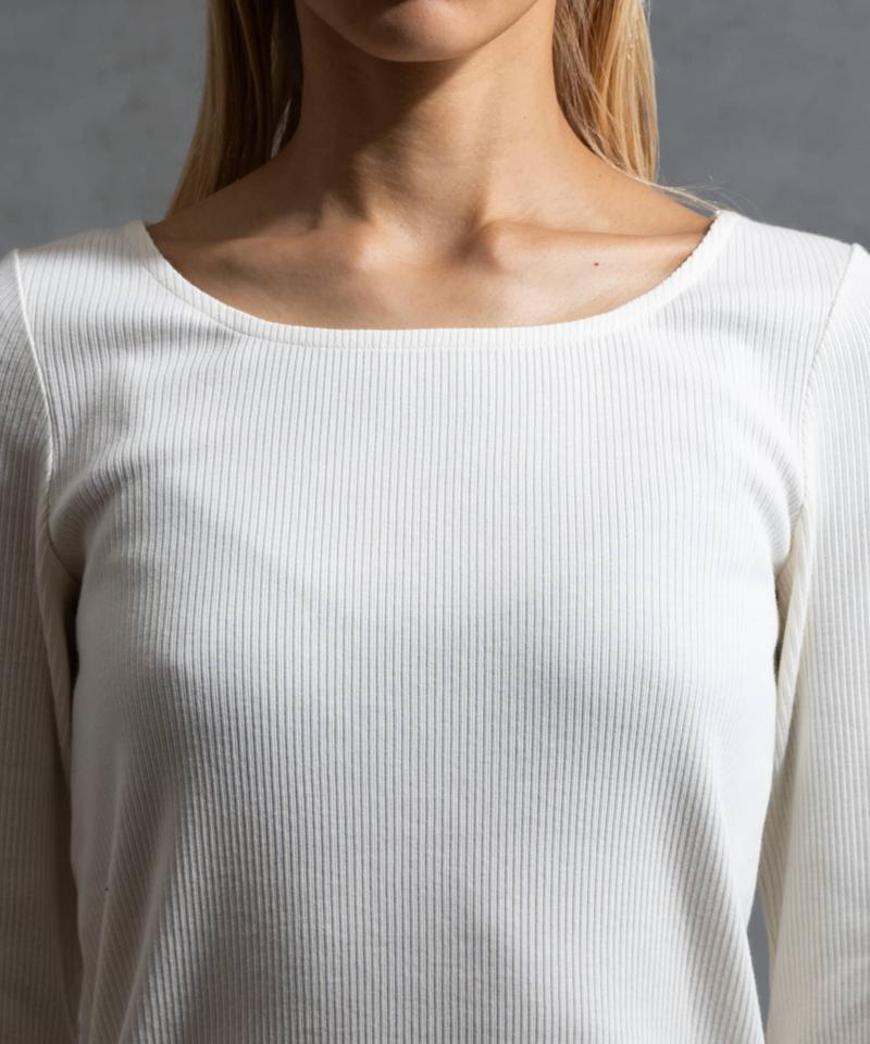 【paradigm】コットンリブスクエアネックカットソー