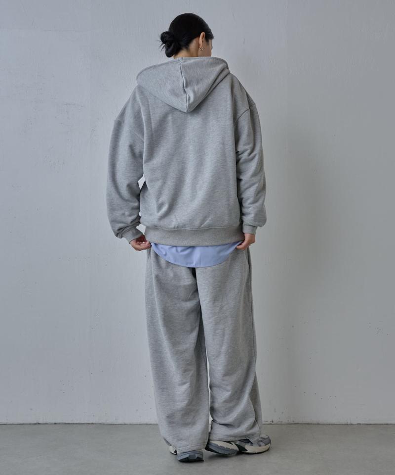 【UNISEX】ヘビーウェイトダブルジップスウェットパーカー