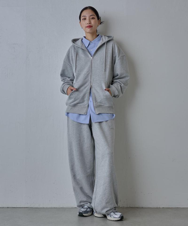 【UNISEX】ヘビーウェイトダブルジップスウェットパーカー