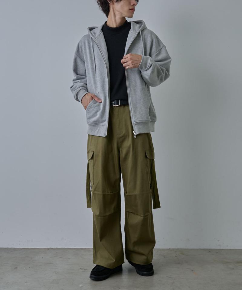 【UNISEX】ヘビーウェイトダブルジップスウェットパーカー