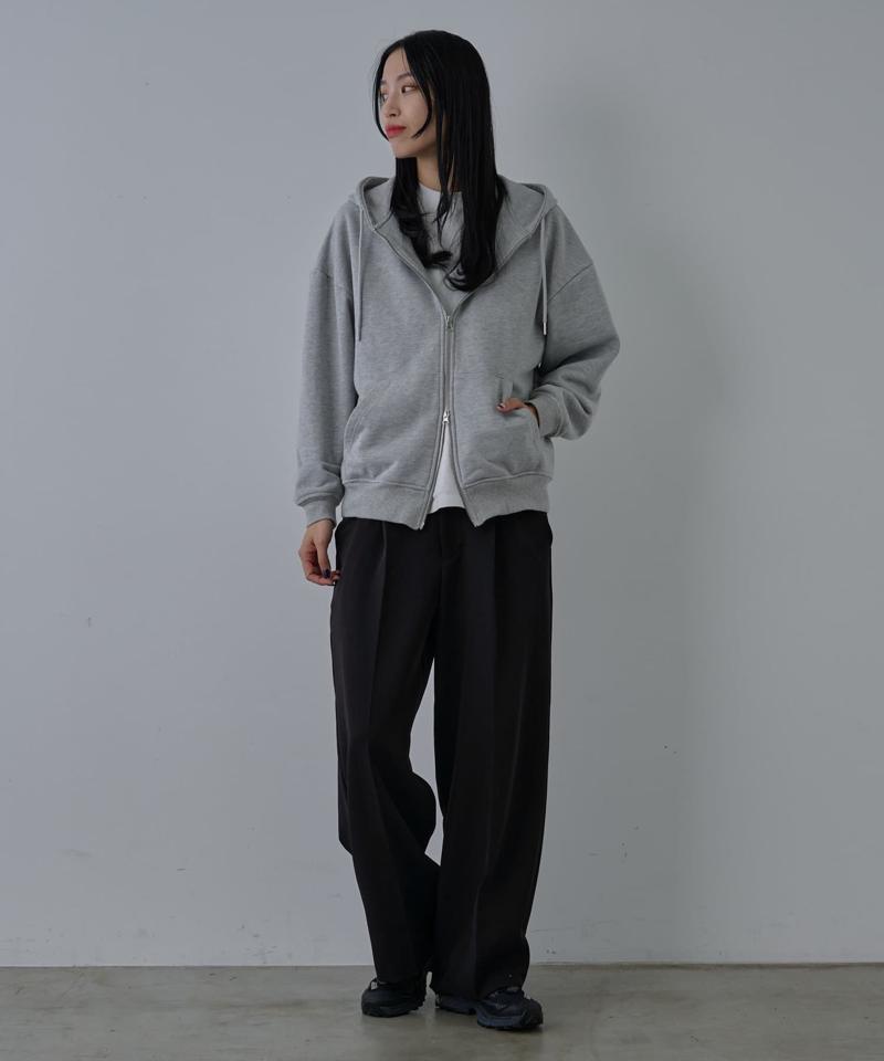 【UNISEX】ヘビーウェイトダブルジップスウェットパーカー