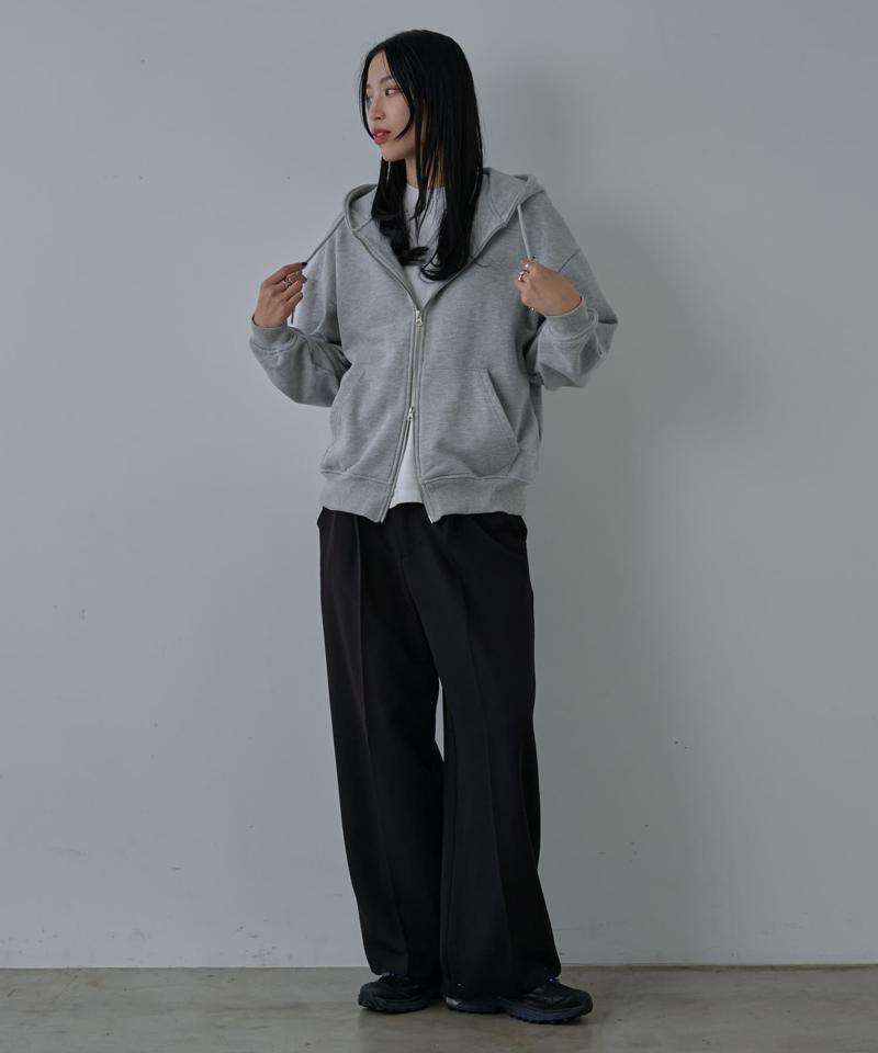 【UNISEX】ヘビーウェイトダブルジップスウェットパーカー