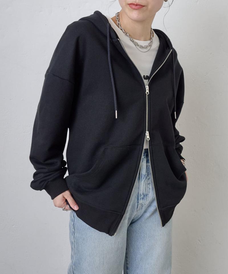【UNISEX】ヘビーウェイトダブルジップスウェットパーカー