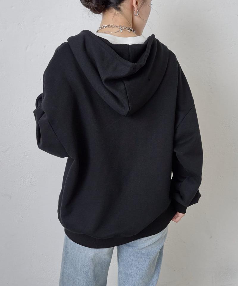 【UNISEX】ヘビーウェイトダブルジップスウェットパーカー