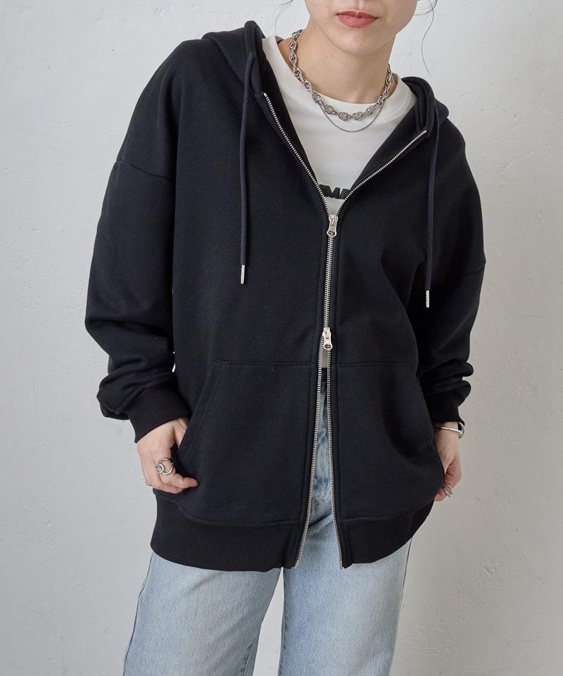 【UNISEX】ヘビーウェイトダブルジップスウェットパーカー