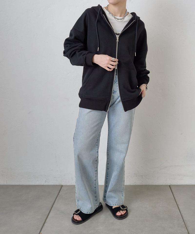 【UNISEX】ヘビーウェイトダブルジップスウェットパーカー