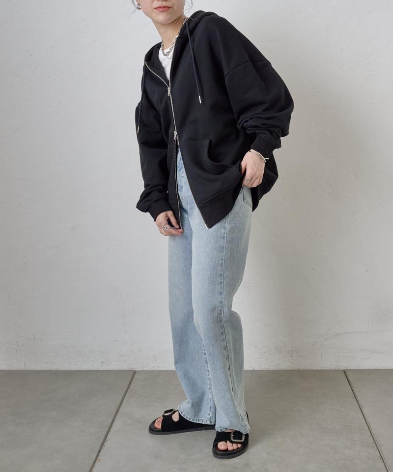 【UNISEX】ヘビーウェイトダブルジップスウェットパーカー