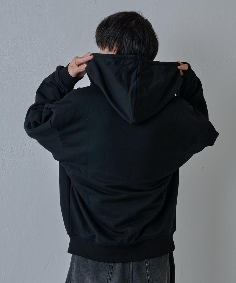 【UNISEX】ヘビーウェイトダブルジップスウェットパーカー