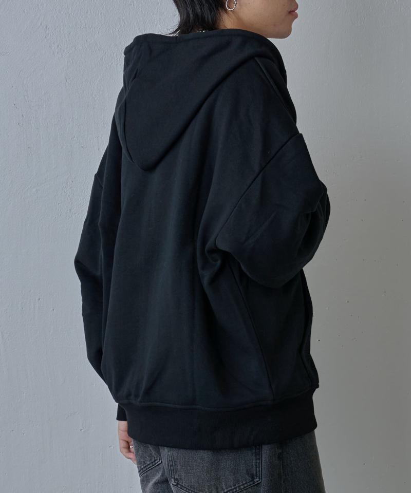 【UNISEX】ヘビーウェイトダブルジップスウェットパーカー