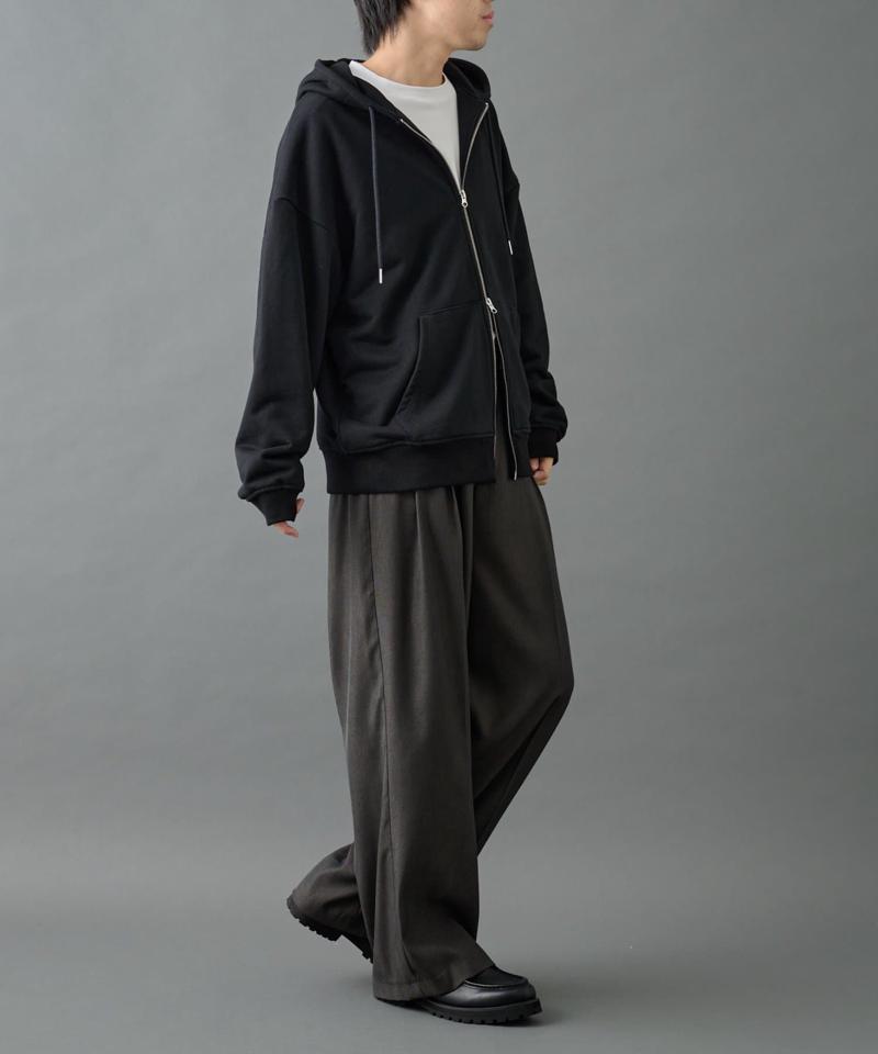 【UNISEX】ヘビーウェイトダブルジップスウェットパーカー