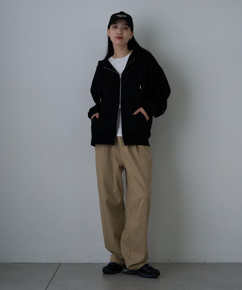 【UNISEX】ヘビーウェイトダブルジップスウェットパーカー