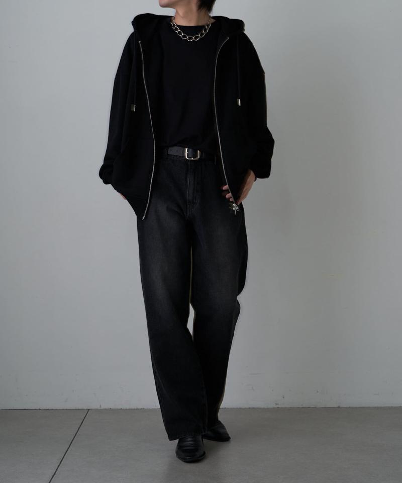 【UNISEX】ヘビーウェイトダブルジップスウェットパーカー