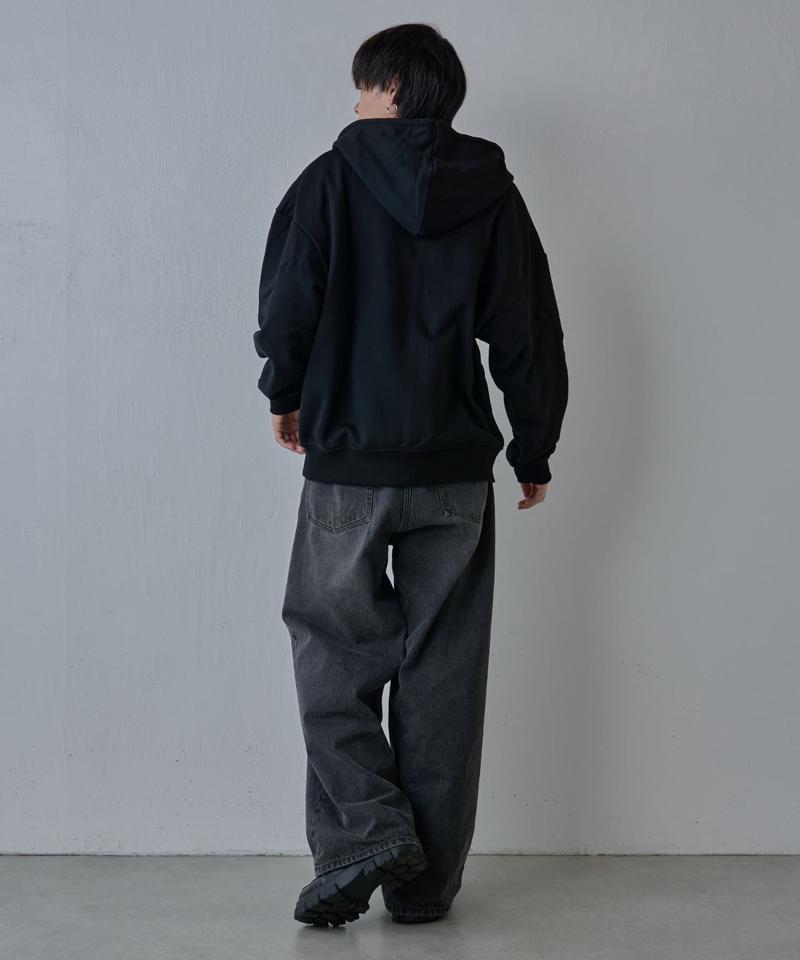 【UNISEX】ヘビーウェイトダブルジップスウェットパーカー