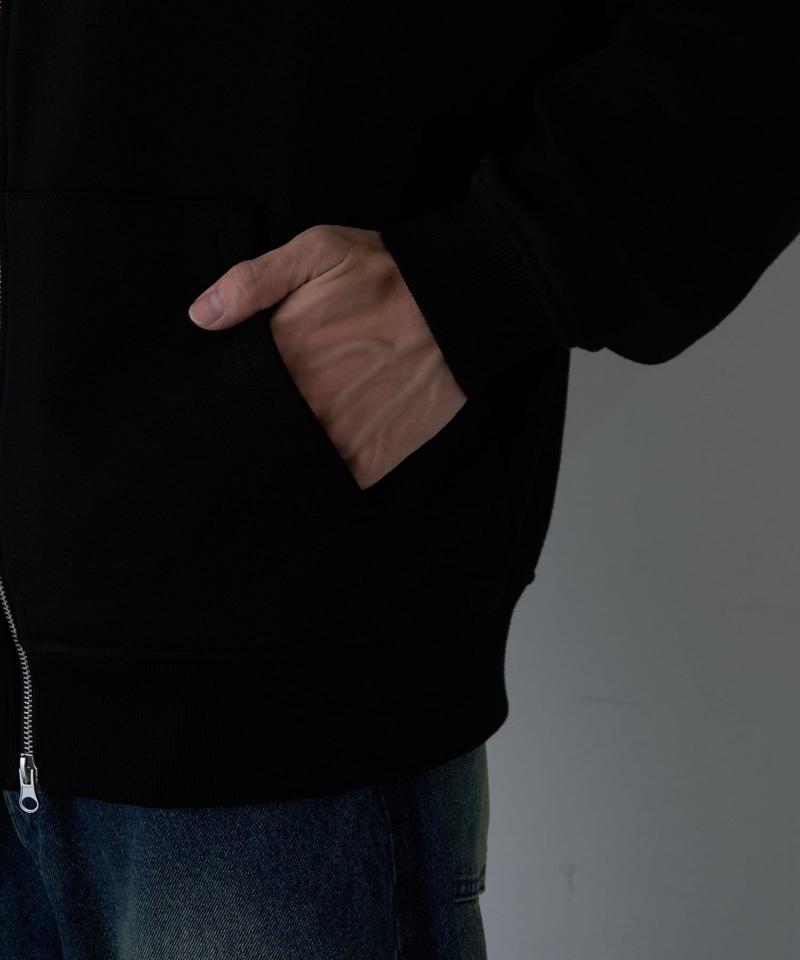 【UNISEX】ヘビーウェイトダブルジップスウェットパーカー