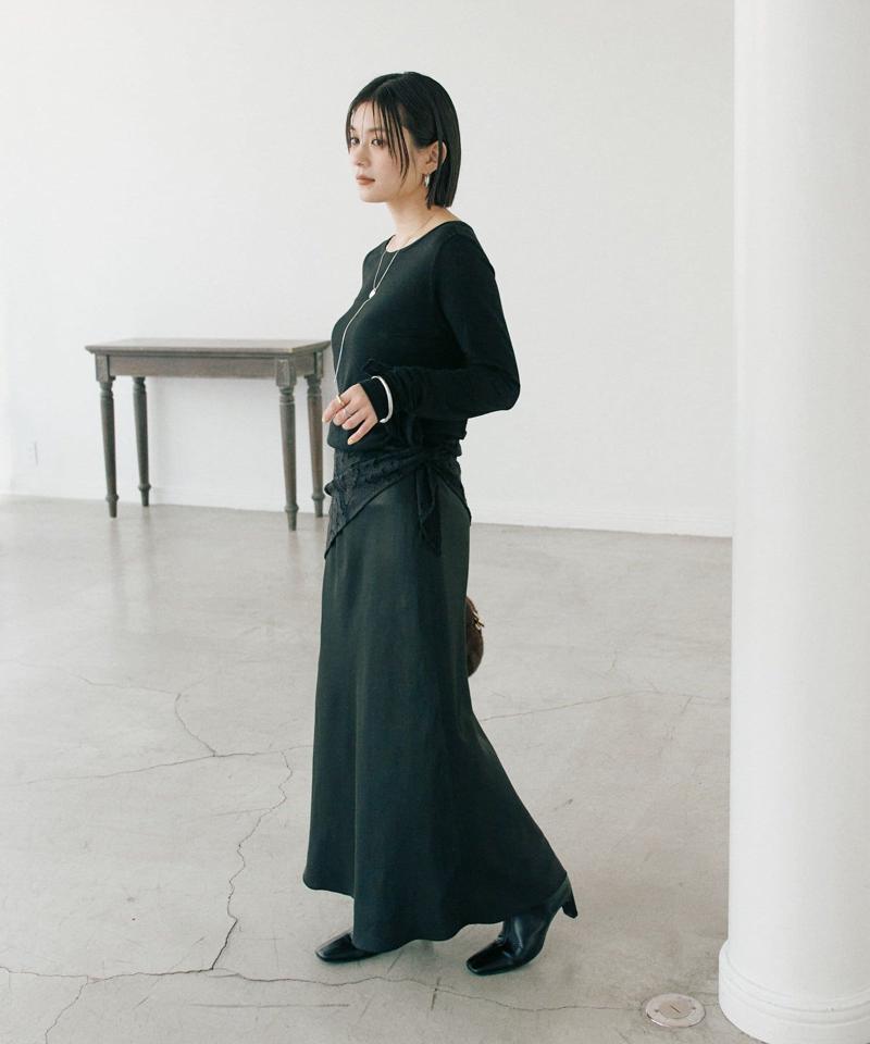 【リバイバル/やわらかな肌触り】シルクカシミヤブレンドボートT