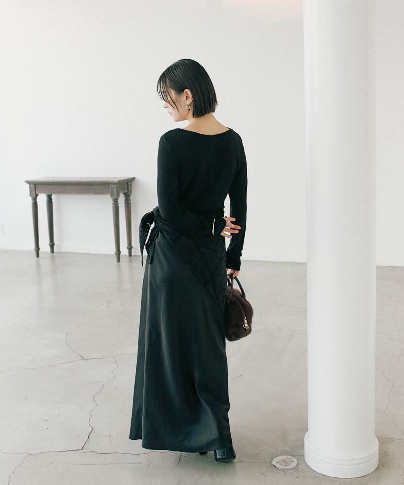 【リバイバル/やわらかな肌触り】シルクカシミヤブレンドボートT