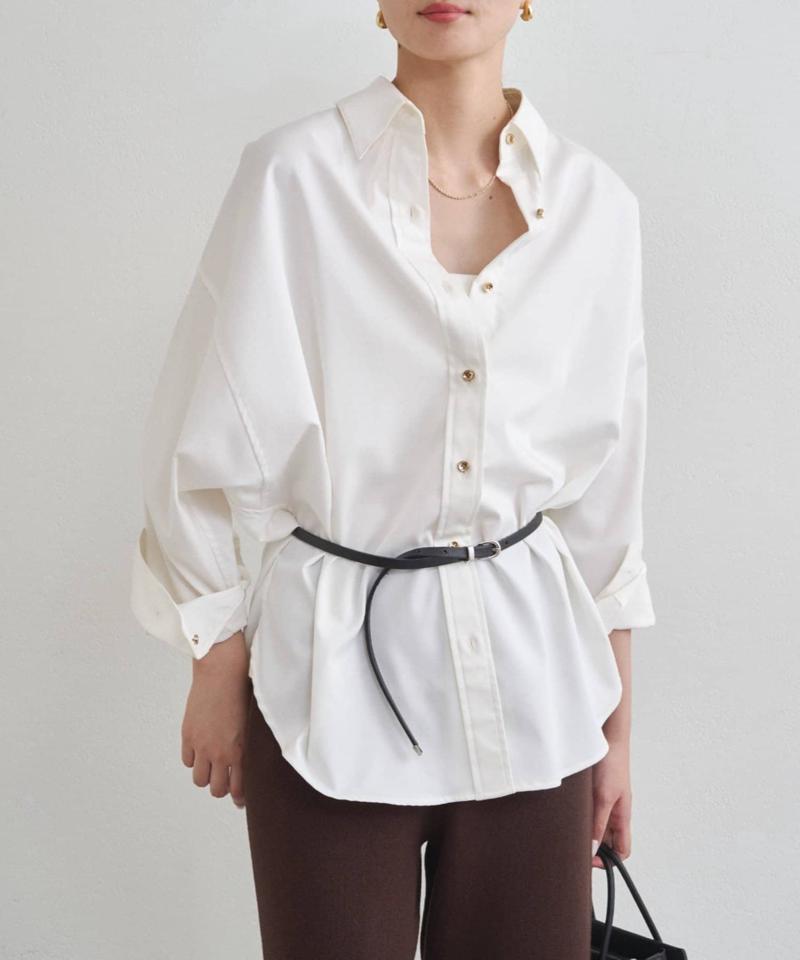 【累計販売数１万枚達成】サテンBIGシャツ