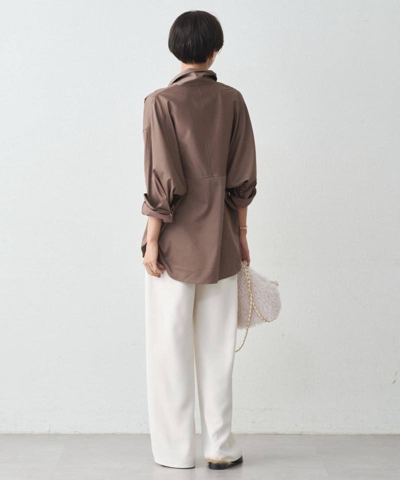 【累計販売数１万枚達成】サテンBIGシャツ