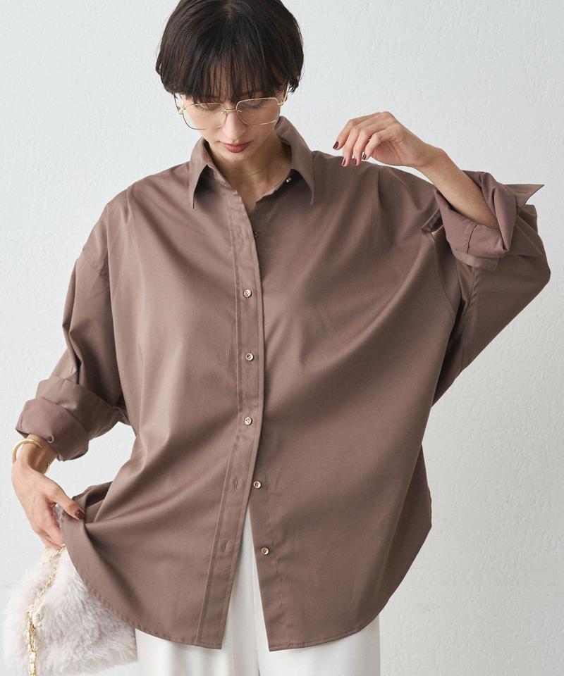 【累計販売数１万枚達成】サテンBIGシャツ