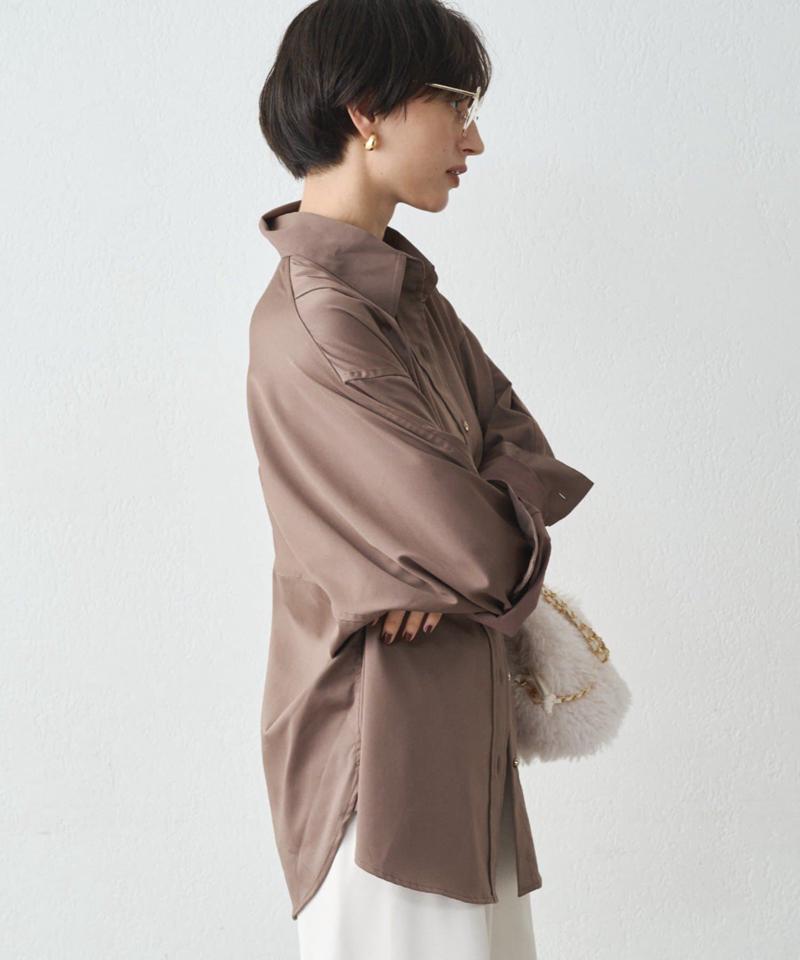 【累計販売数１万枚達成】サテンBIGシャツ