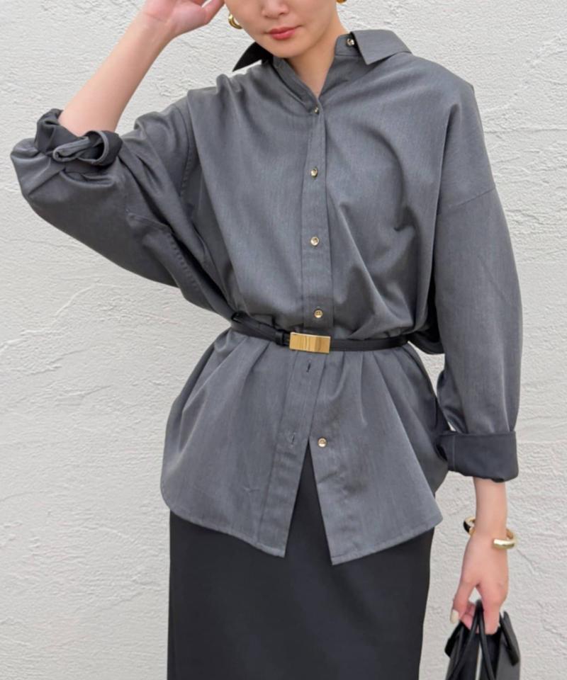 【累計販売数１万枚達成】サテンBIGシャツ