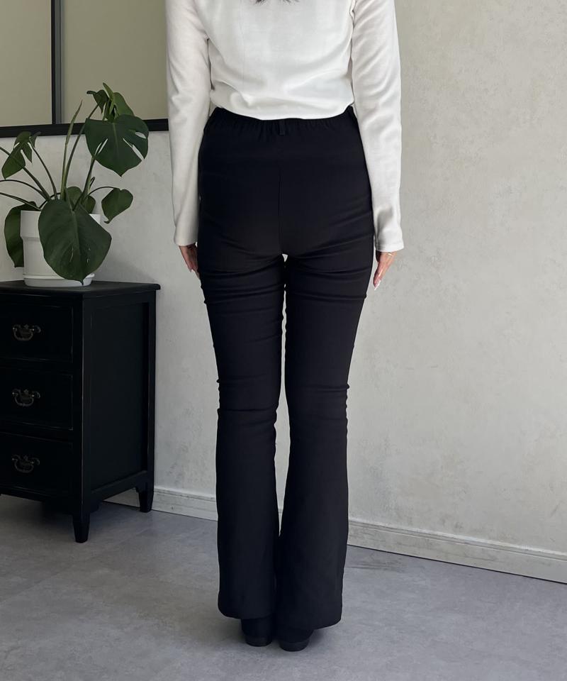 裏微起毛スーパーストレッチスリットパンツ