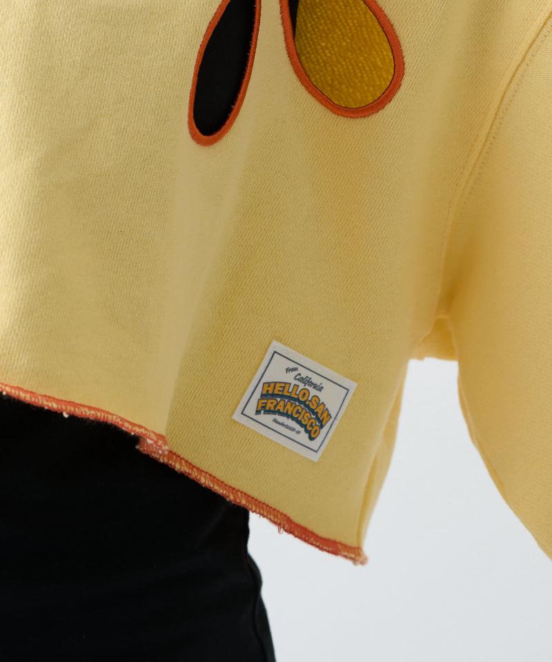 【HELLO.SANFRANCISCO】フラワーカットアウトクロップドスウェット