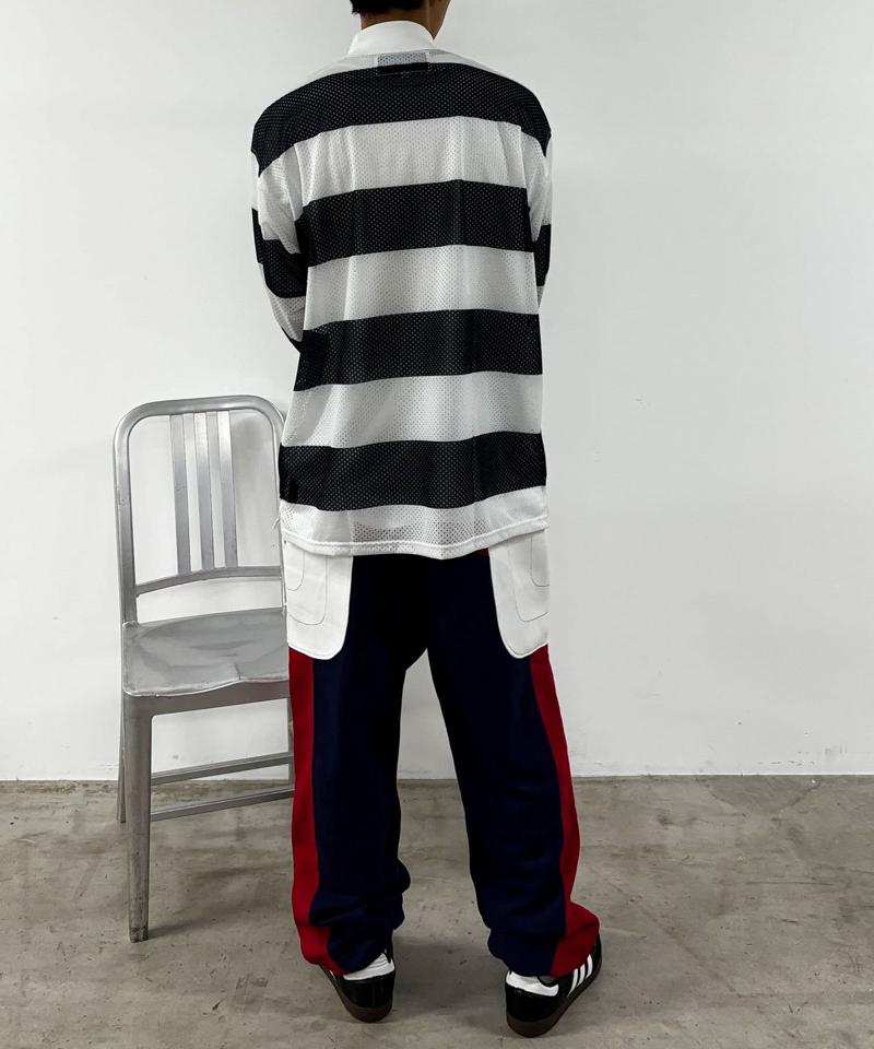 【SHIDEN/紫電】L/S MOCK NECK TEE - POLY MESH/ST. PR