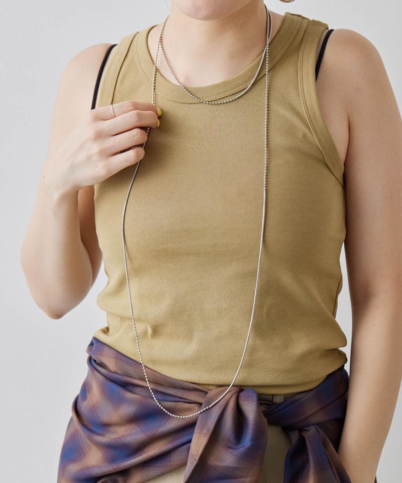 《金属アレルギー対応/ステンレス》ミックスチェーンロングネックレス