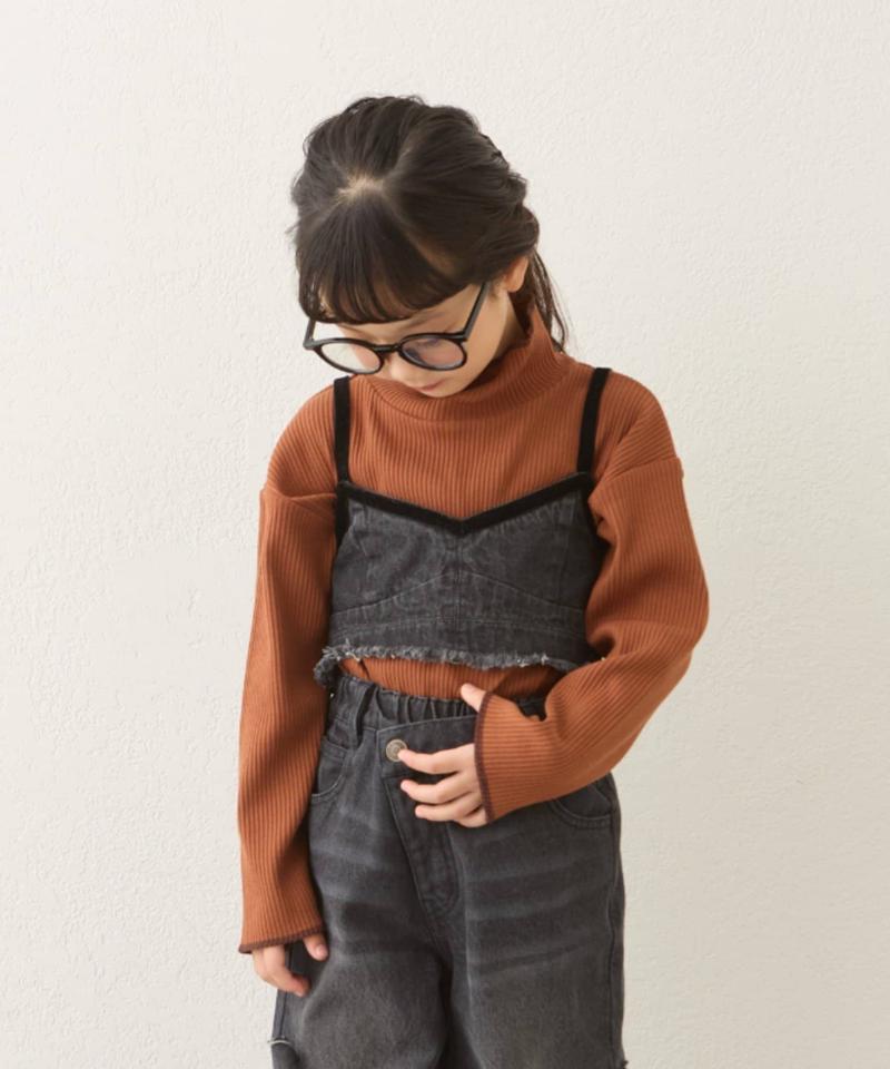 【KIDS】配色リブステッチタートル