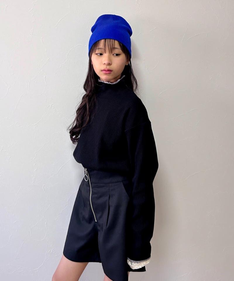 【KIDS】配色リブステッチタートル