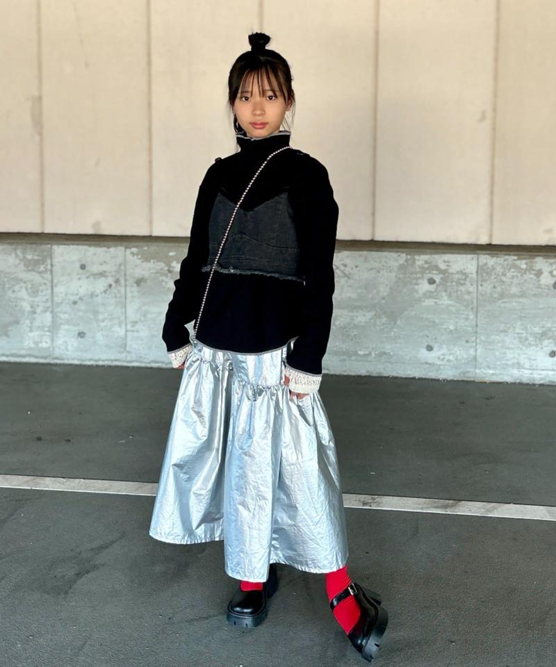 【KIDS】配色リブステッチタートル