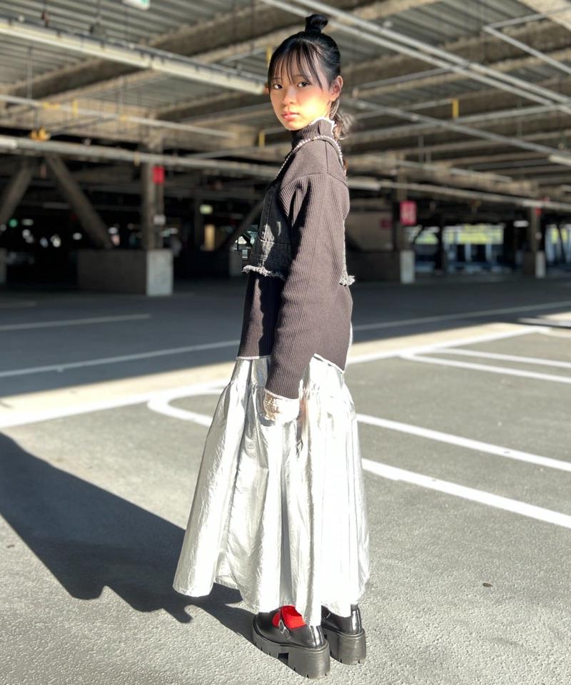 【KIDS】配色リブステッチタートル