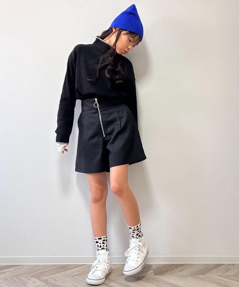 【KIDS】配色リブステッチタートル