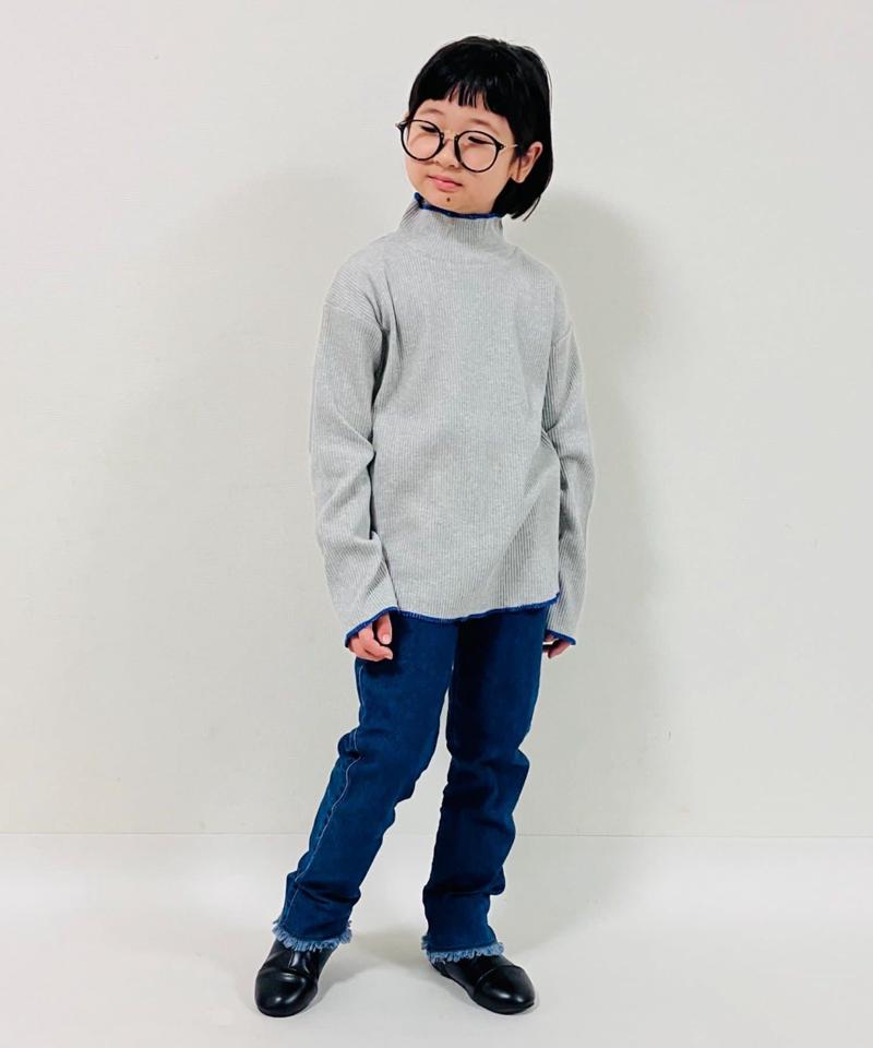 【KIDS】配色リブステッチタートル