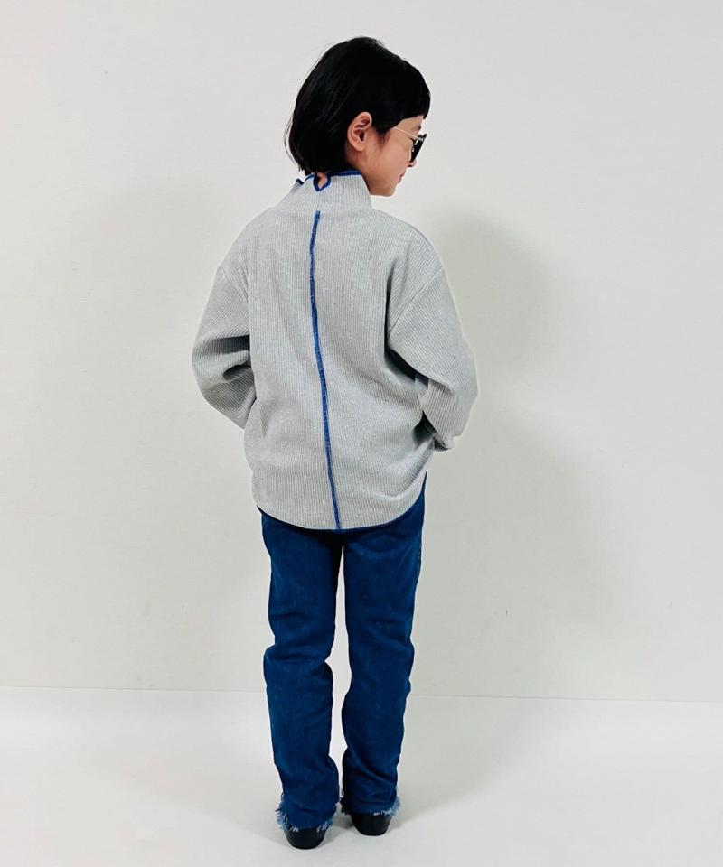 【KIDS】配色リブステッチタートル