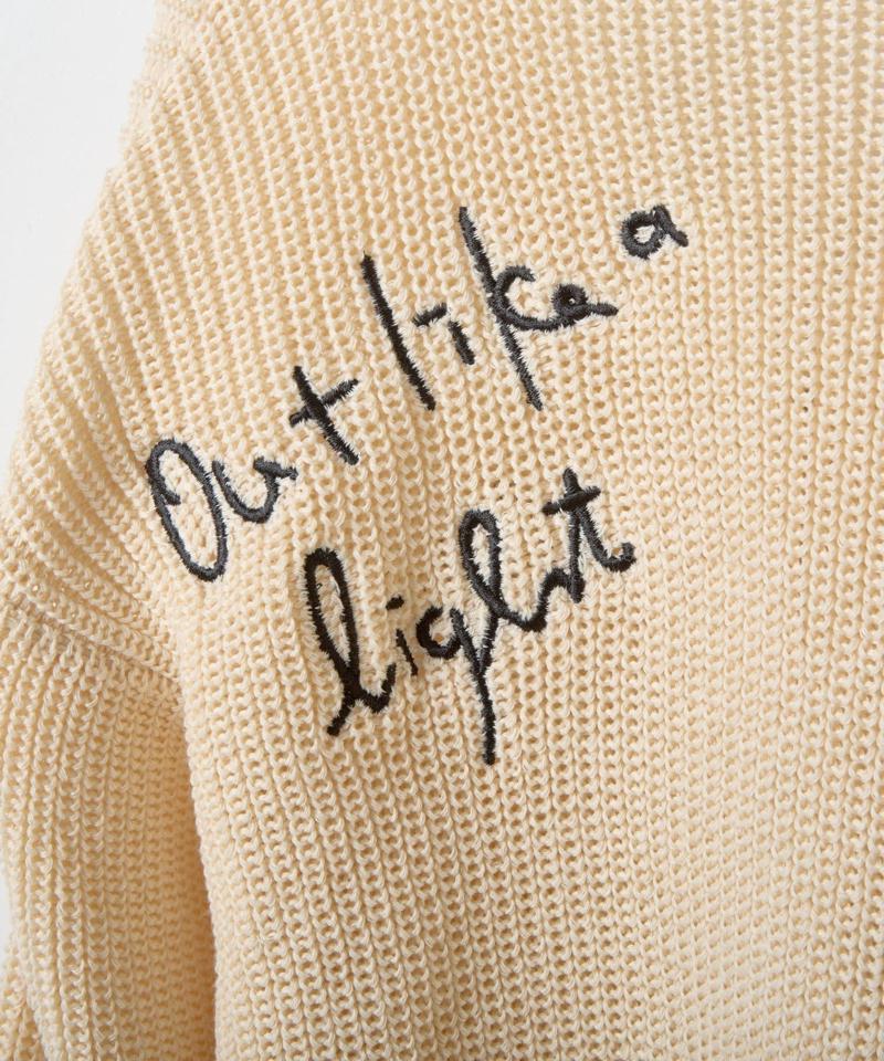 【KIDS】ポイント刺繍ニットカーデ