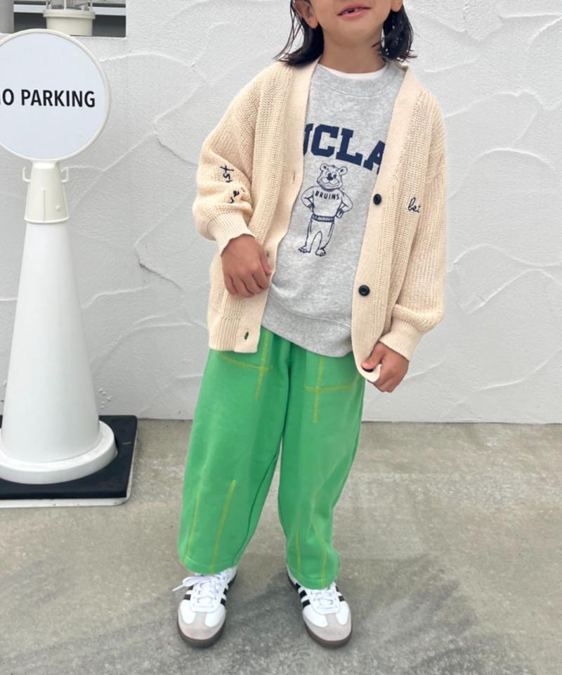 【KIDS】ポイント刺繍ニットカーデ