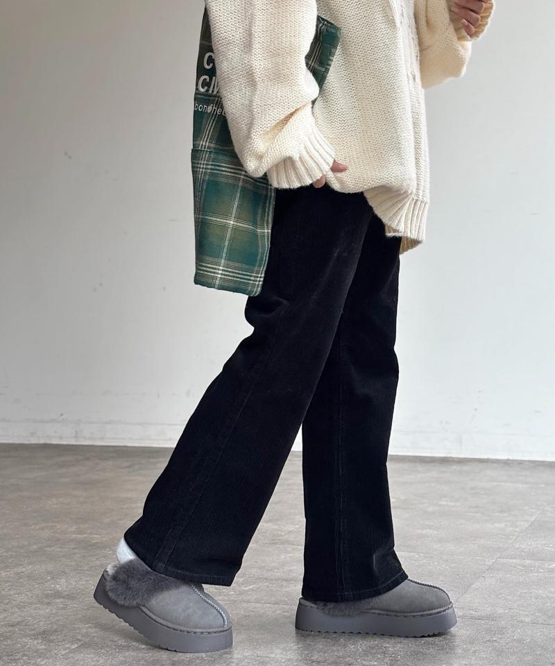 【新色/コーデュロイ】フレアデニム
