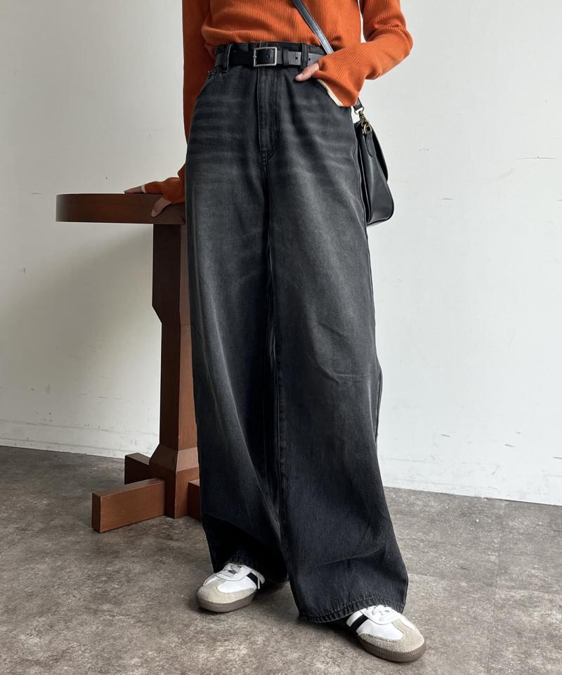 【新色/コーデュロイ】ハイウエストストレートデニム