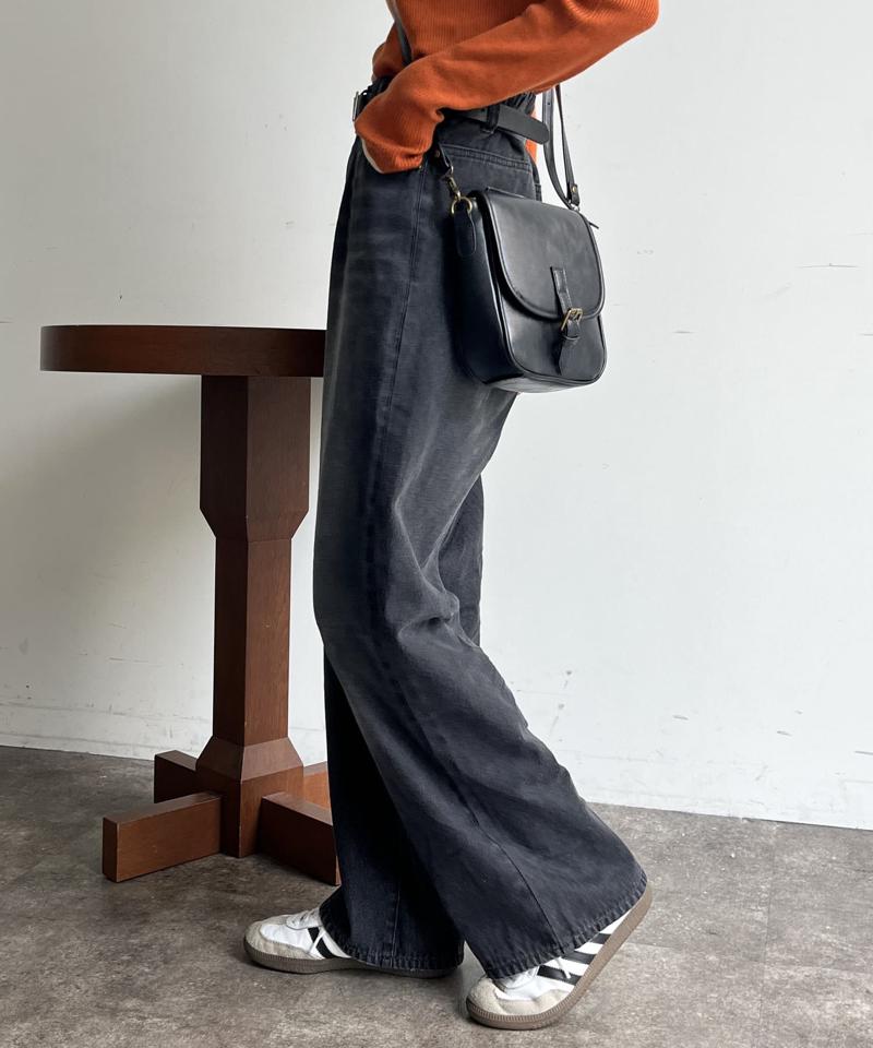 【新色/コーデュロイ】ハイウエストストレートデニム