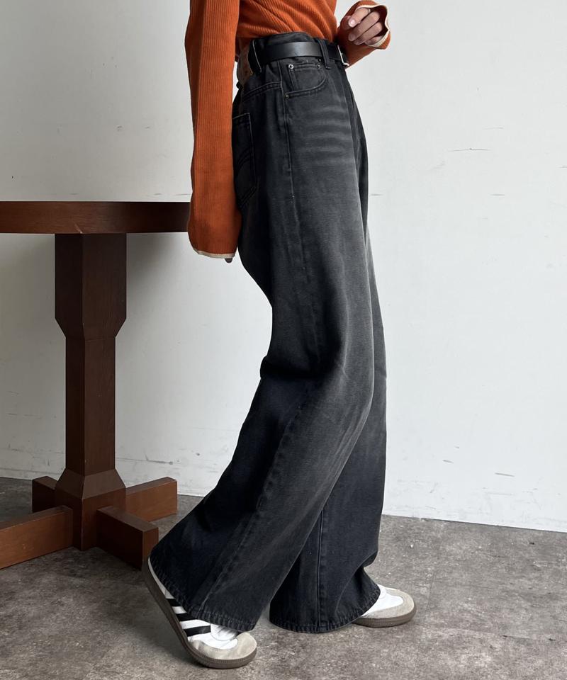 【新色/コーデュロイ】ハイウエストストレートデニム