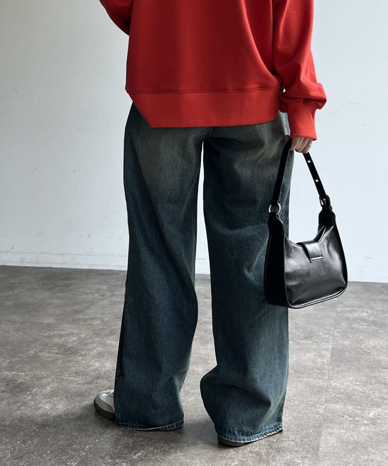 【新色/コーデュロイ】ハイウエストストレートデニム