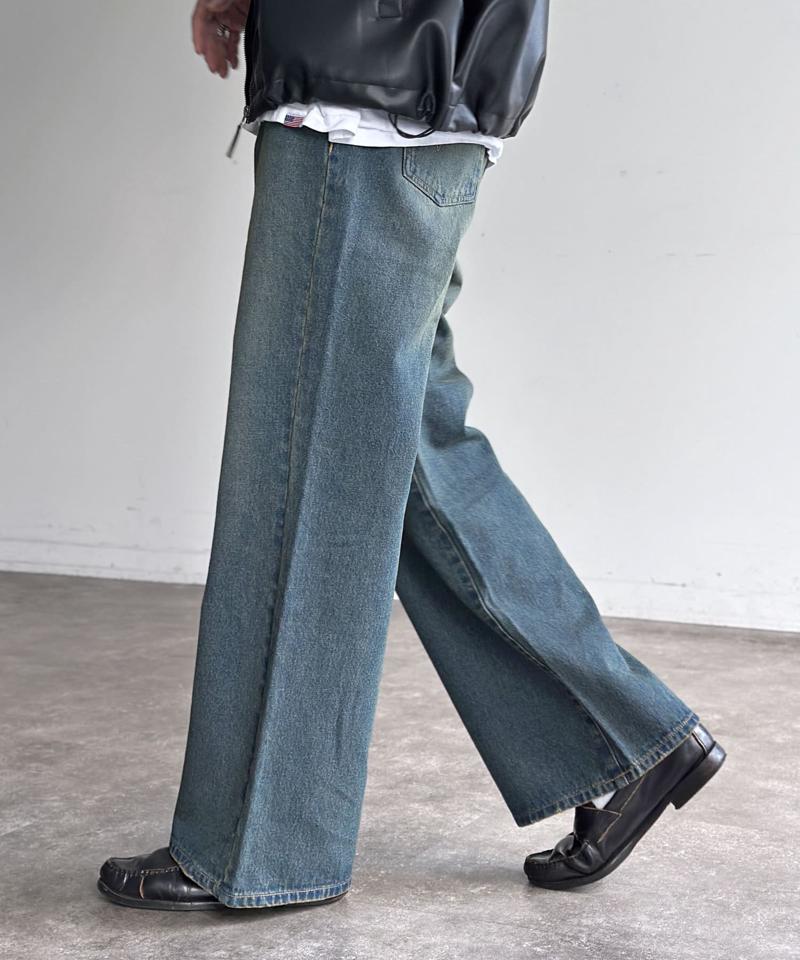 【新色/コーデュロイ】ハイウエストストレートデニム